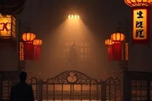 《半城烟沙》剧照：沙尘中的古城墙与独行身影